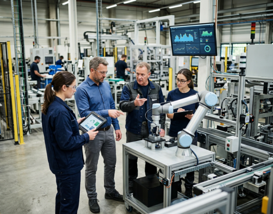 robotics-integration-team-on-smart-manufacturing-floor